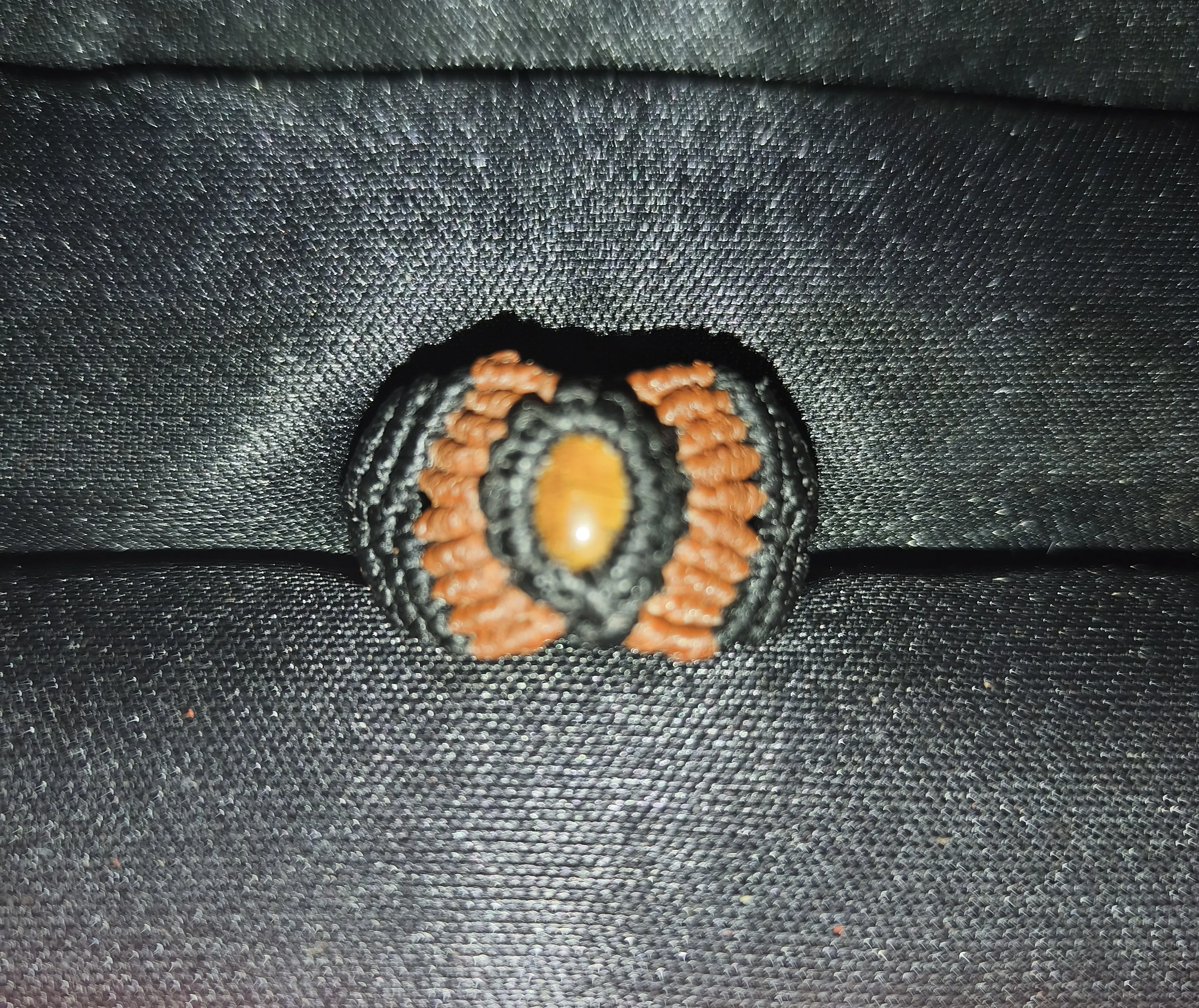 Anillo Macramé Ojo de Tigre